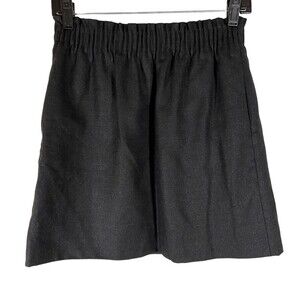 J‎ Crew Skirt Size 0 Gray Short Pull On Pockets Wool Blend Workwear Paper Bag